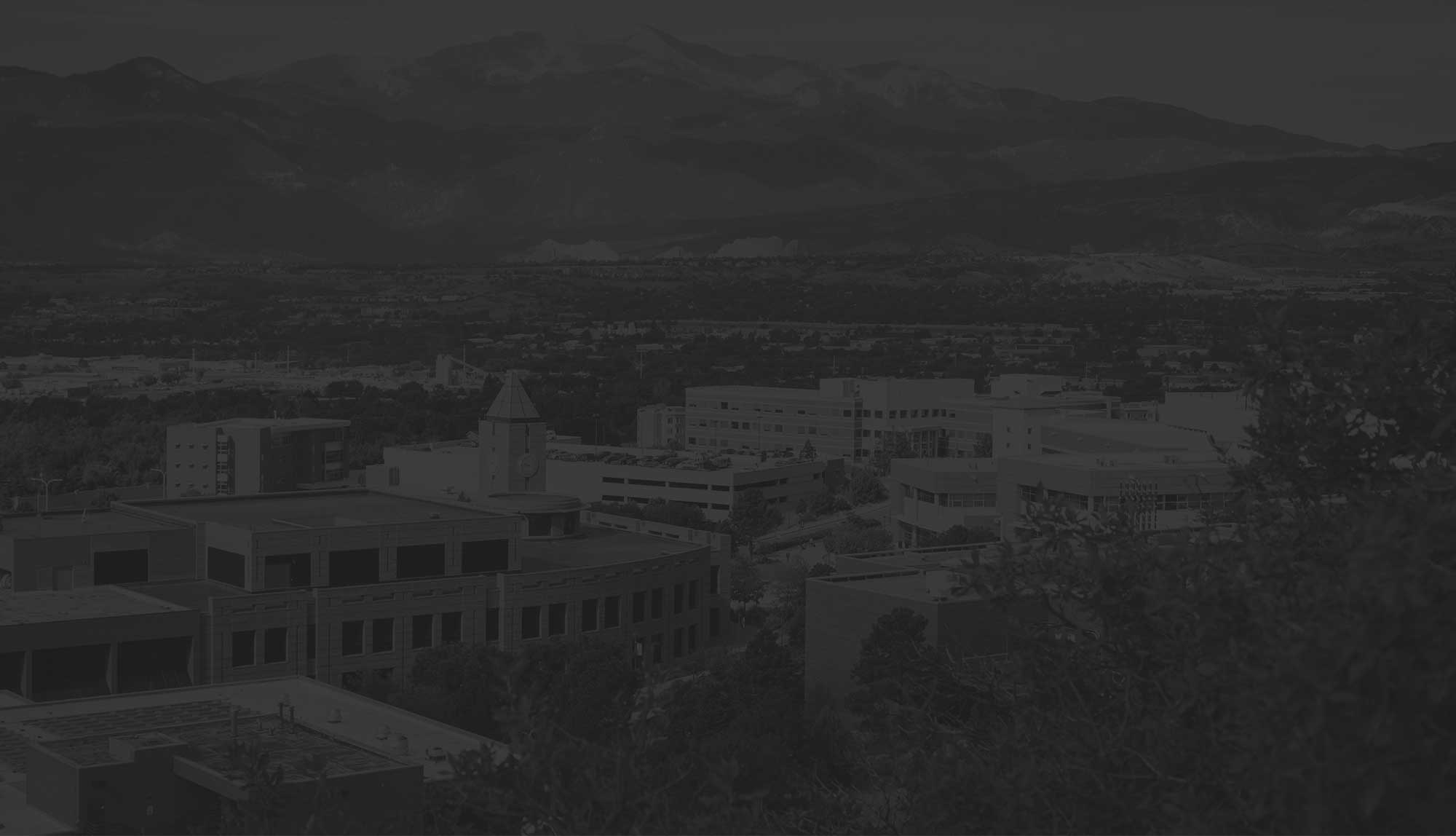 Dark filter on image of UCCS campus