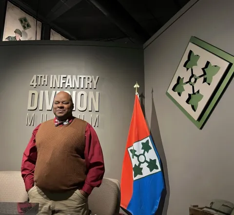student intern at fort carson museum